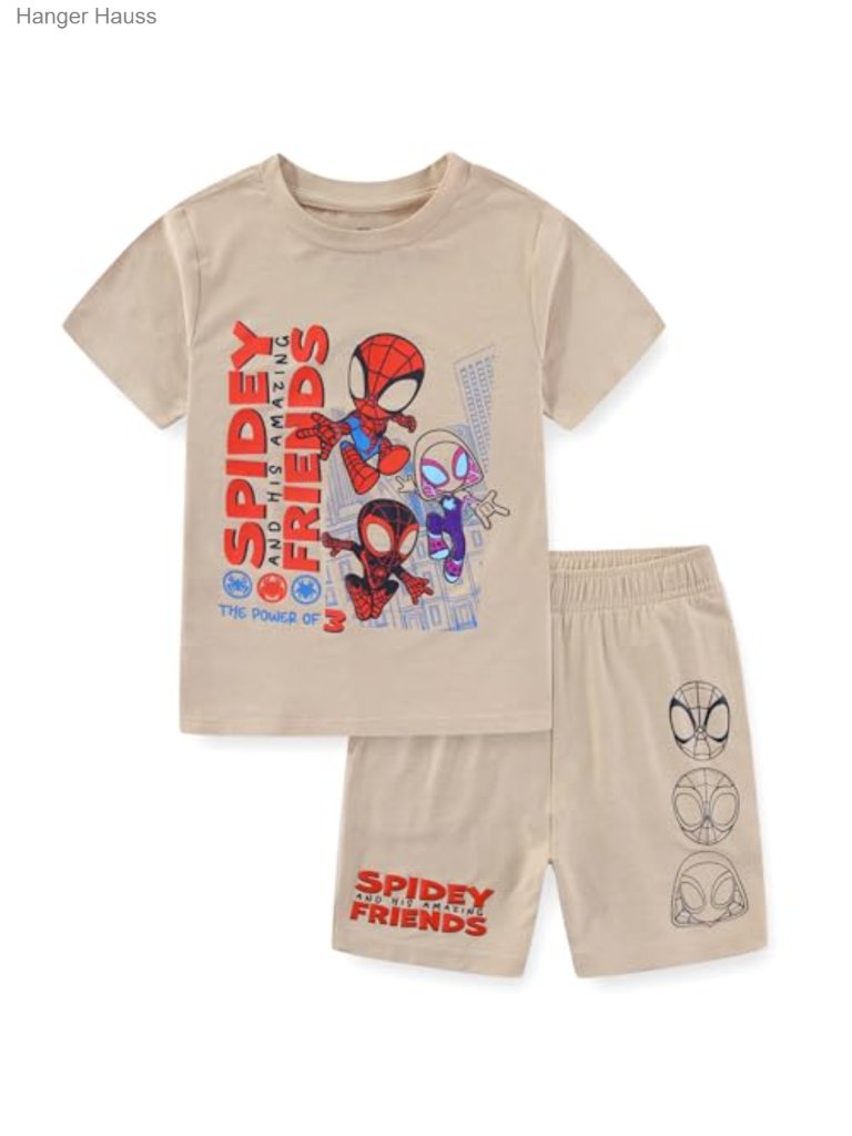 Boys Spider-Man Miles Morales Short Sleeve Tee And Shorts Set